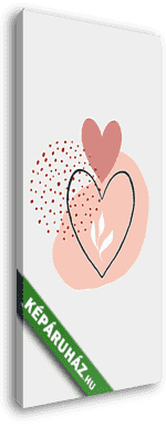 Modern formák sorozat - Szívek - vászonkép 3D látványterv