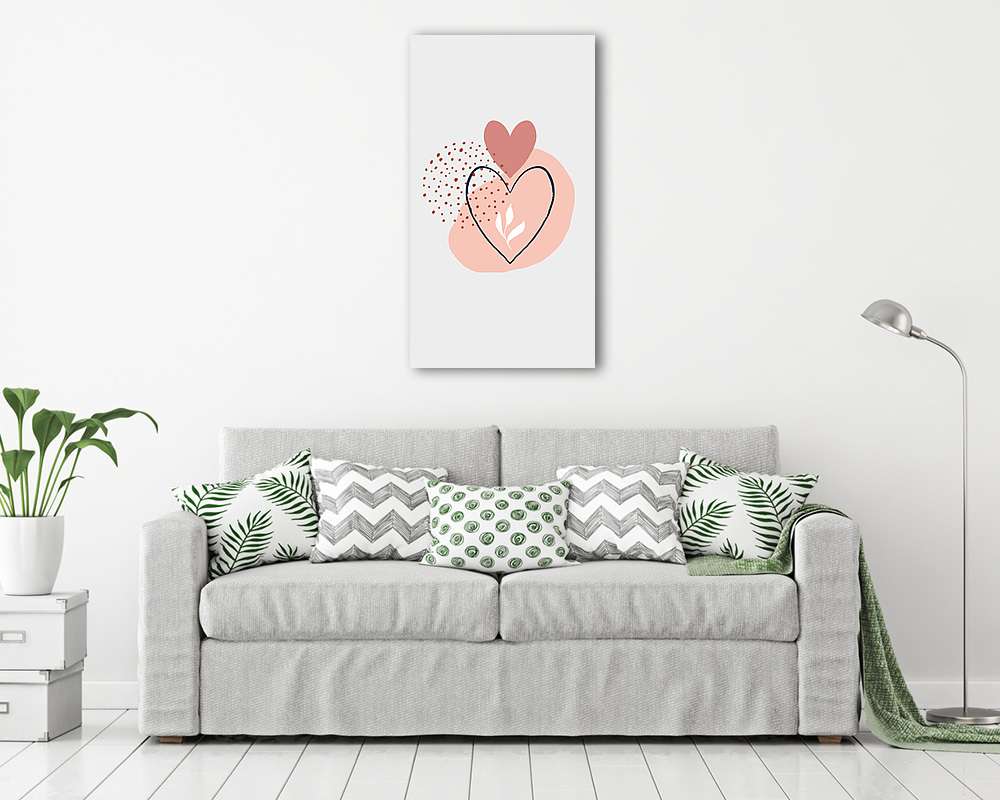 Modern formák sorozat - Szívek (többrészes kép) - vászonkép, falikép otthonra és irodába