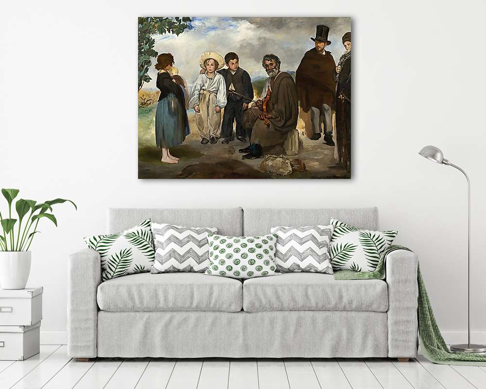 Az öreg zenész (poszter) - vászonkép, falikép otthonra és irodába