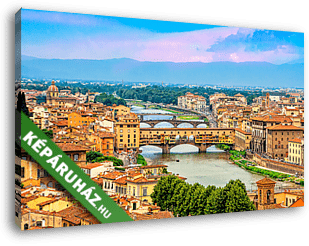 Ponte Vecchio nyáron, Firenze - vászonkép 3D látványterv