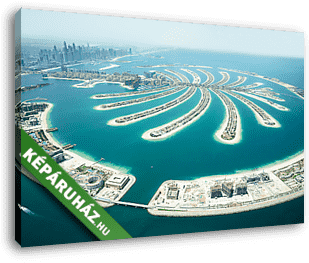 Palm Island légifotó, Dubai - vászonkép 3D látványterv