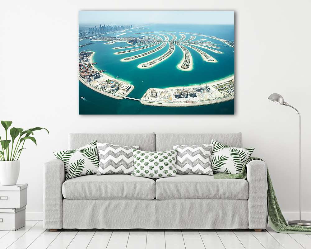 Palm Island légifotó, Dubai - vászonkép, falikép vásárlás Palm Island légifotó, Dubai (fotótapéta) - vászonkép, falikép otthonra és irodába
