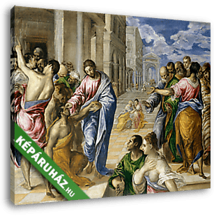 Jézus meggyógyítja a vakokat - vászonkép 3D látványterv
