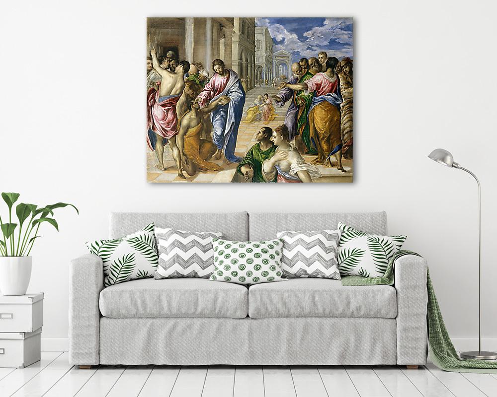 Jézus meggyógyítja a vakokat (poszter) - vászonkép, falikép otthonra és irodába