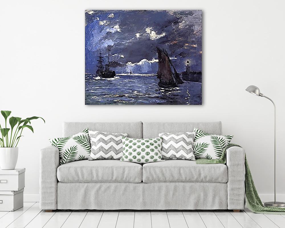 Hajózás holdfényben (1864) (fotótapéta) - vászonkép, falikép otthonra és irodába