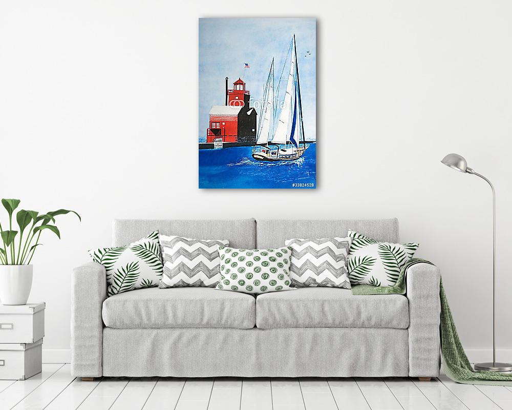 Harbour Watercolor - vászonkép, falikép vásárlás Harbour Watercolor (vászonkép) - vászonkép, falikép otthonra és irodába