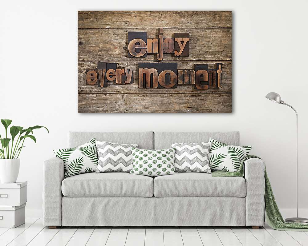 élvezze minden pillanatot magasnyomású típus által (bögre) - vászonkép, falikép otthonra és irodába