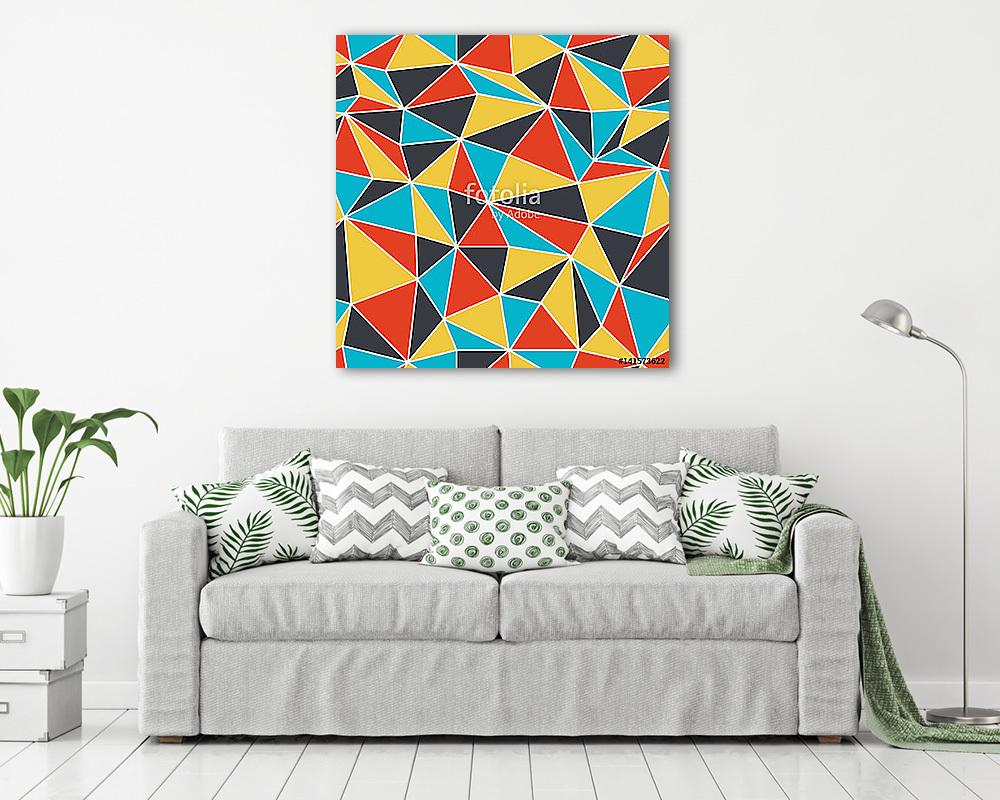 Geometrikus varrat nélküli mintázat retro stílusban. Vintage hát - vászonkép, falikép vásárlás Geometrikus varrat nélküli mintázat retro stílusban. Vintage hát (vászonkép) - vászonkép, falikép otthonra és irodába