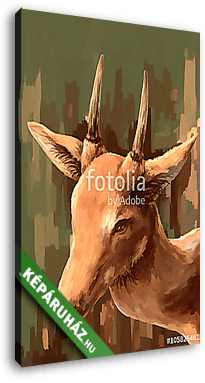 illusztráció digitális festés állat szarvas - vászonkép 3D látványterv