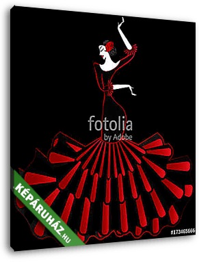 Táncoló lány - vászonkép 3D látványterv