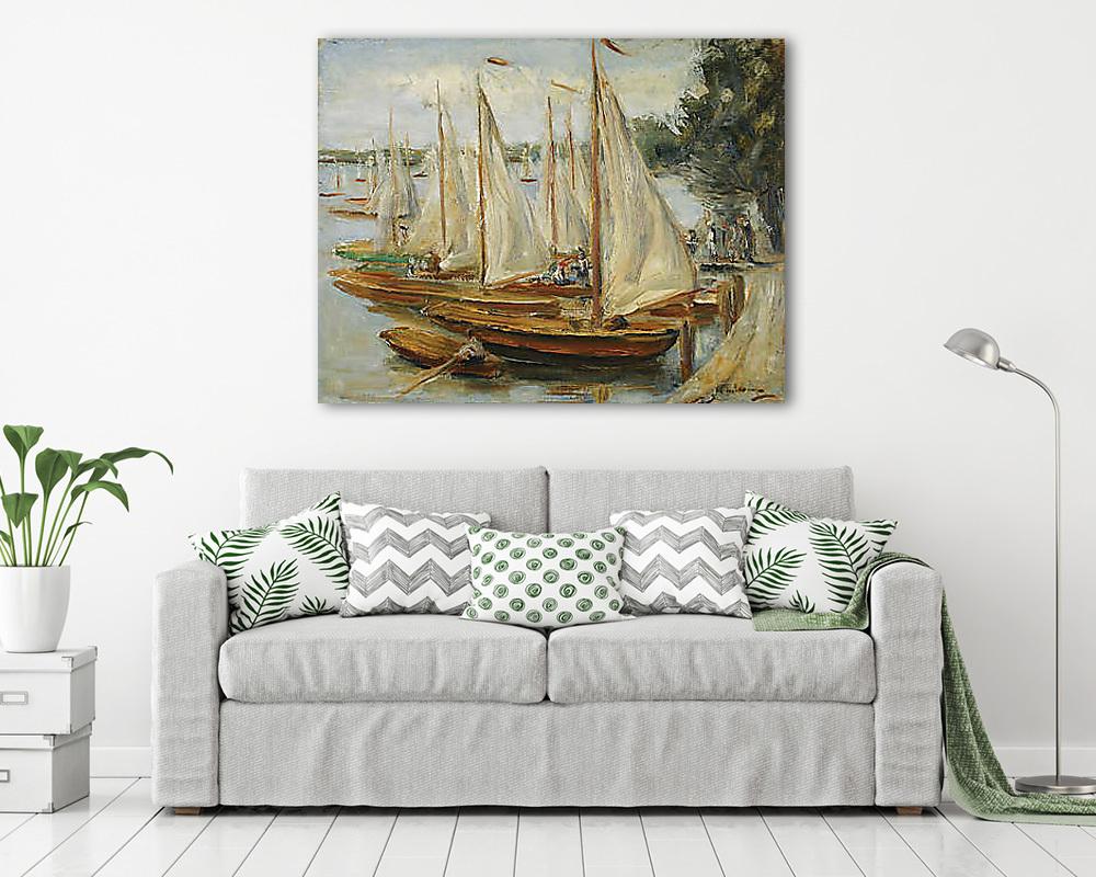 Vitorlások a Wandsee-n (1922) (keretezett kép) - vászonkép, falikép otthonra és irodába