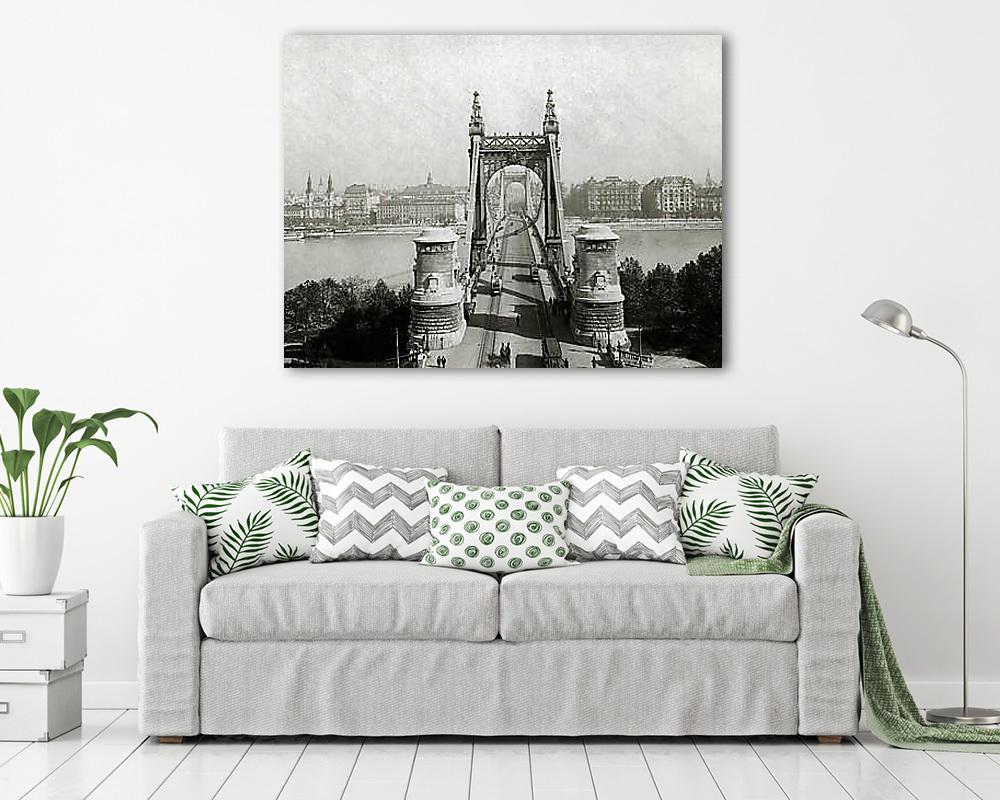 Erzsébet híd a Gellérthegyről nézve (1915) (bögre) - vászonkép, falikép otthonra és irodába