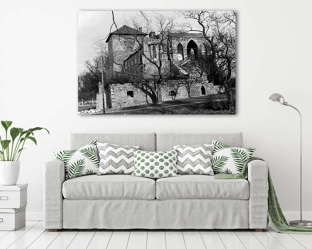 Tatai vár (1955) (keretezett kép) - vászonkép, falikép otthonra és irodába