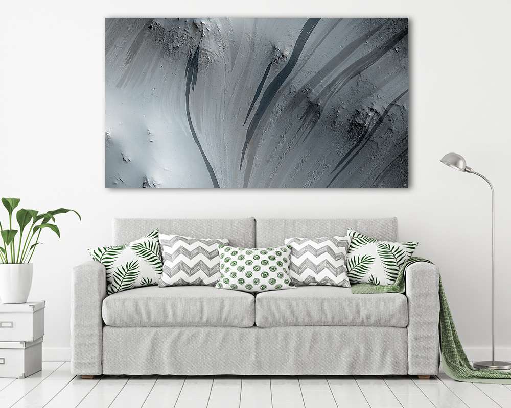 Világos és sütét lejtők, Arabia Terra, Mars felszín (vászonkép) - vászonkép, falikép otthonra és irodába