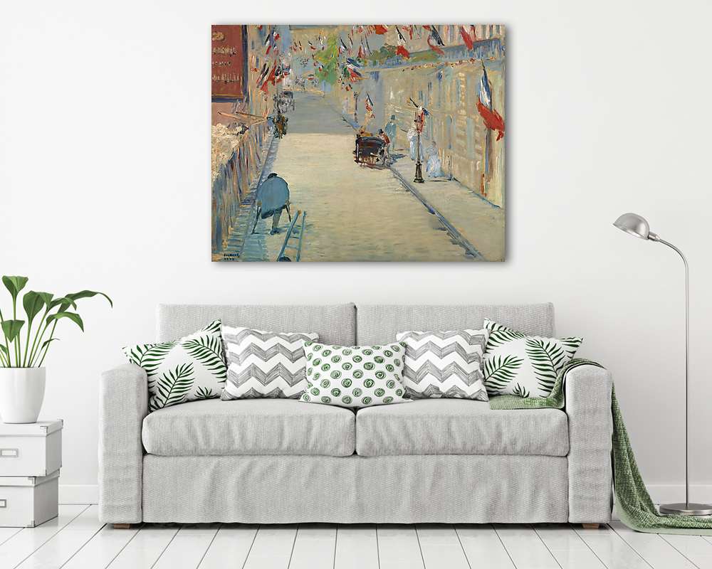 A fellobogózott Rue Mosnier - vászonkép, falikép vásárlás A fellobogózott Rue Mosnier (vászonkép) - vászonkép, falikép otthonra és irodába
