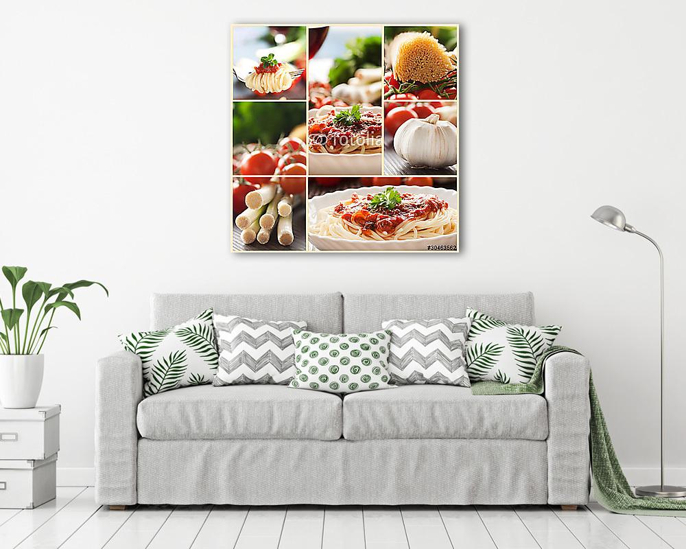 Tészta kollázs (vászonkép) - vászonkép, falikép otthonra és irodába