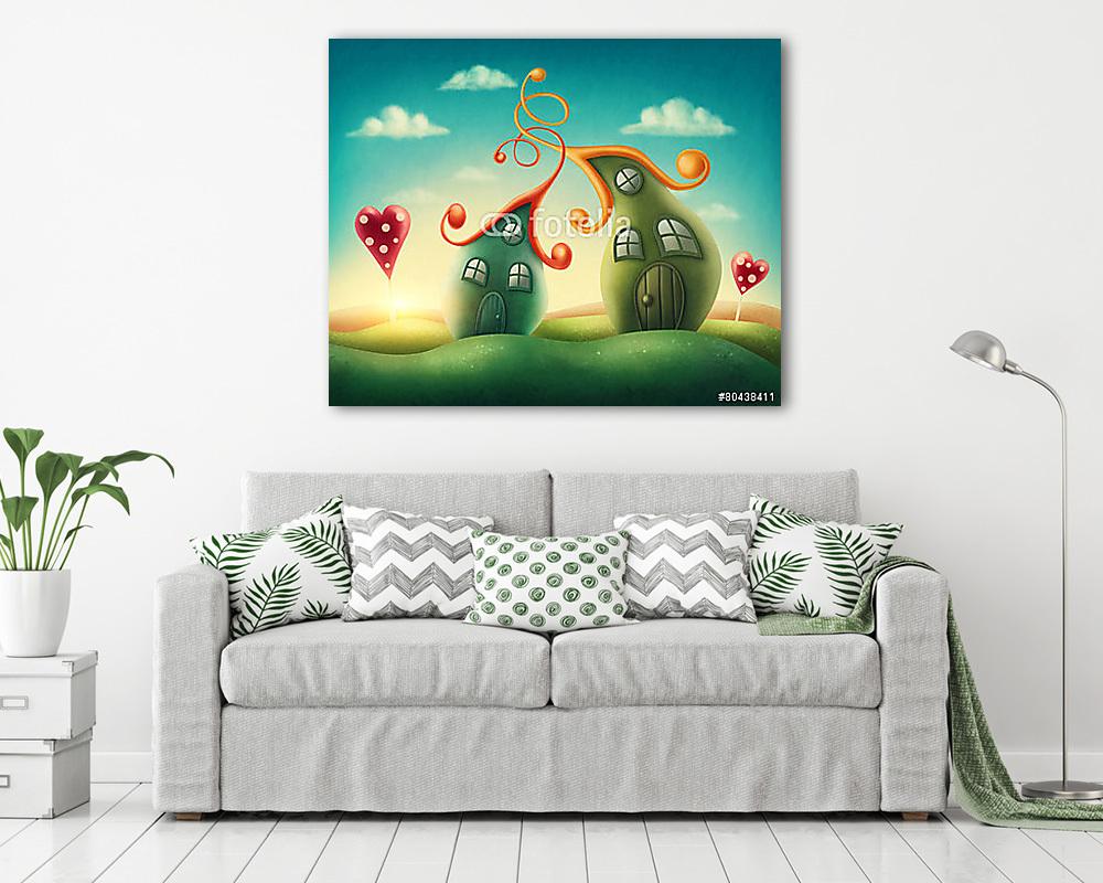 Fantasy házak (vászonkép) - vászonkép, falikép otthonra és irodába