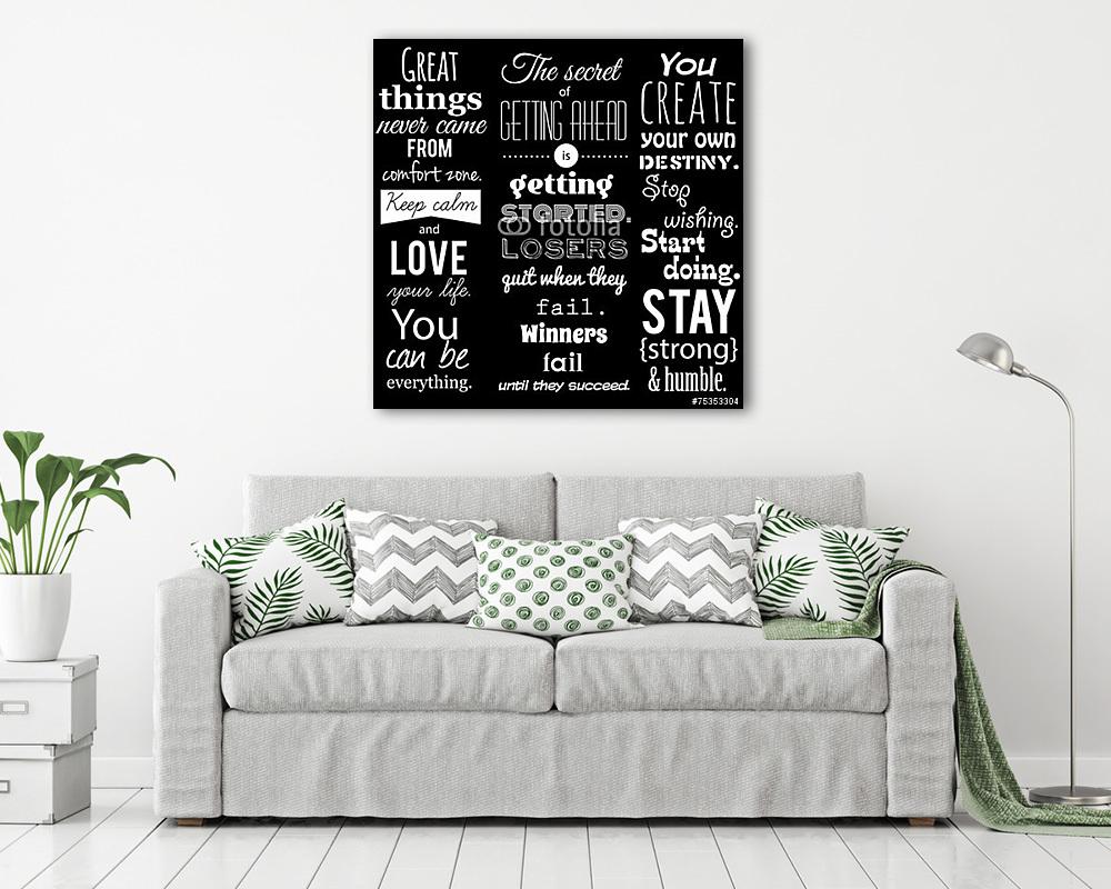 Inspiráló VECTOR idézetkészlet. (vászonkép) - vászonkép, falikép otthonra és irodába