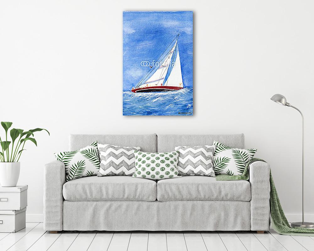 vitorlás vitorlafestés (vászonkép) - vászonkép, falikép otthonra és irodába