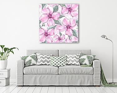 Floral seamless pattern 4. Watercolor background with delicate f (vászonkép) - vászonkép, falikép otthonra és irodába