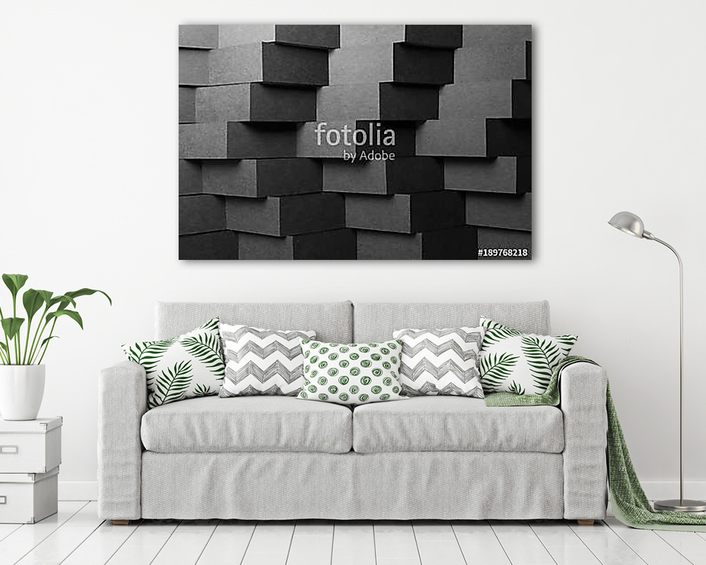 Composition with geometric shapes, texture background (keretezett kép) - vászonkép, falikép otthonra és irodába