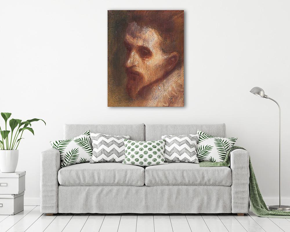 Gondolkodó portré (vászonkép) - vászonkép, falikép otthonra és irodába