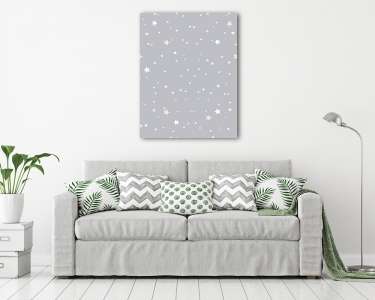 Csillagok szürke alapon tapétaminta (vászonkép) - vászonkép, falikép otthonra és irodába