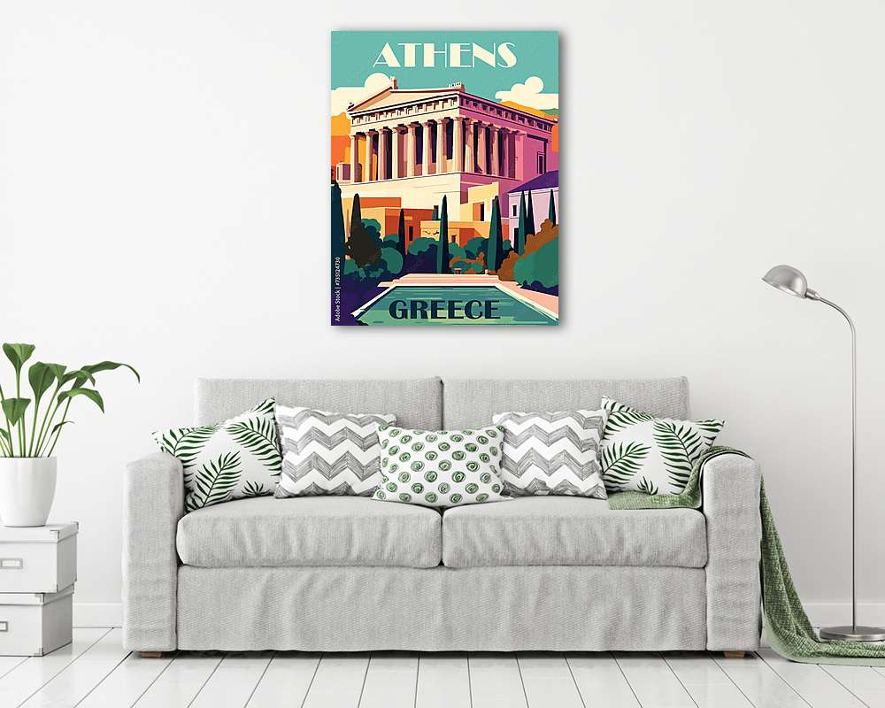 Athén utazás poszter - vászonkép, falikép vásárlás Athén utazás poszter (fotótapéta) - vászonkép, falikép otthonra és irodába