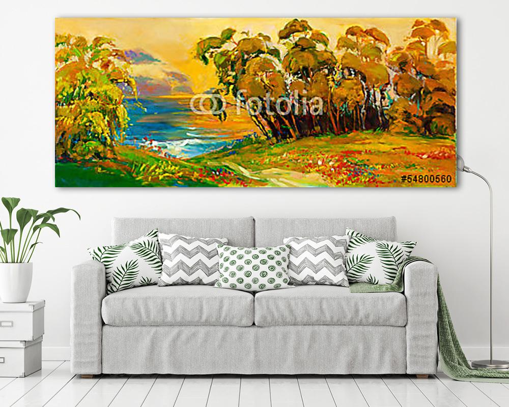 Tájkép (keretezett kép) - vászonkép, falikép otthonra és irodába