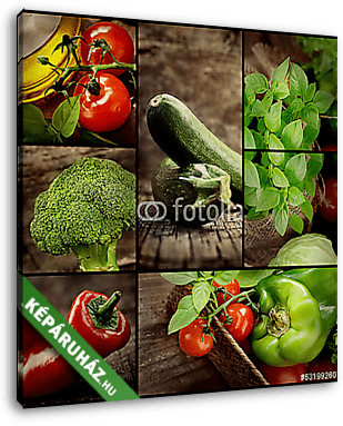 Karácsonyi vacsora kollázs - vászonkép 3D látványterv