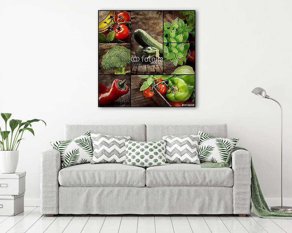 Karácsonyi vacsora kollázs (vászonkép) - vászonkép, falikép otthonra és irodába