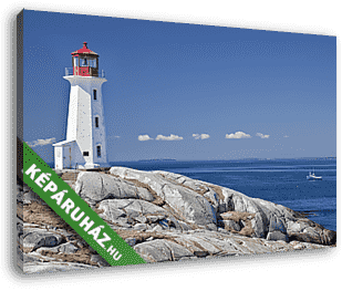 Peggy's Cove világítótorony, Nova Scotia, Kanada. - vászonkép 3D látványterv