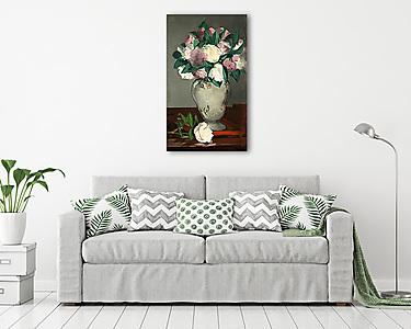 Pünkösdi rózsák vázában (vászonkép) - vászonkép, falikép otthonra és irodába