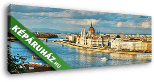 Budapest panorámás áttekintése - vászonkép 3D látványterv
