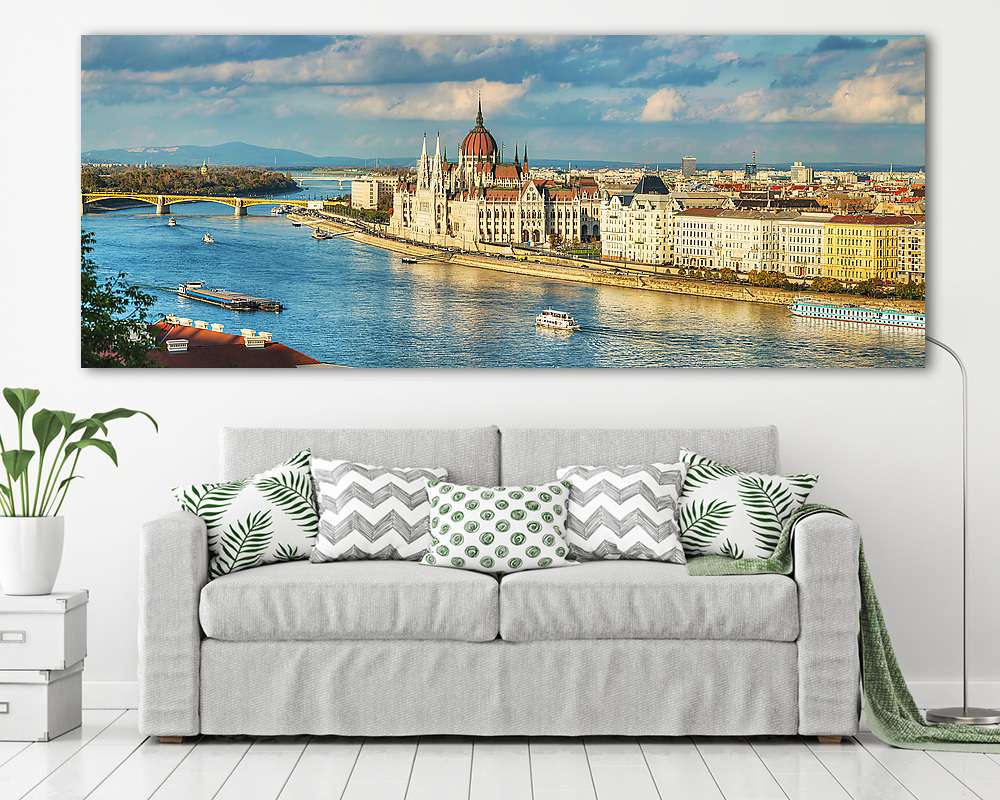 Budapest panorámás áttekintése - vászonkép, falikép vásárlás Budapest panorámás áttekintése (vászonkép) - vászonkép, falikép otthonra és irodába