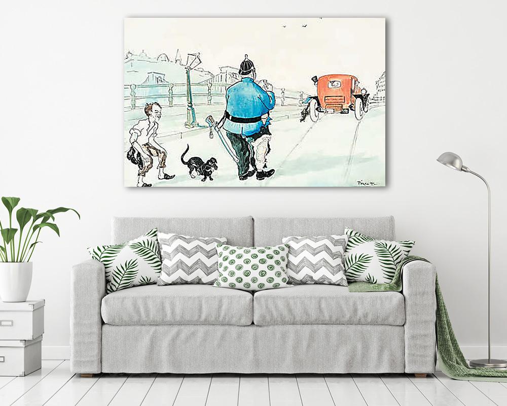 A pórul járt csendőr - vászonkép, falikép vásárlás A pórul járt csendőr (többrészes kép) - vászonkép, falikép otthonra és irodába