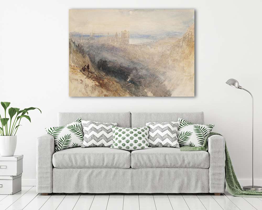 Hold Lausanne felett  (keretezett kép) - vászonkép, falikép otthonra és irodába