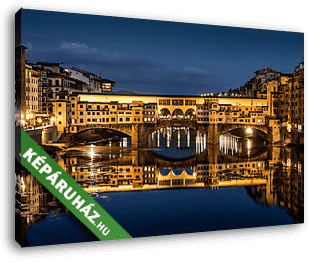 Ponte Vecchio éjjel, Firenze - vászonkép 3D látványterv