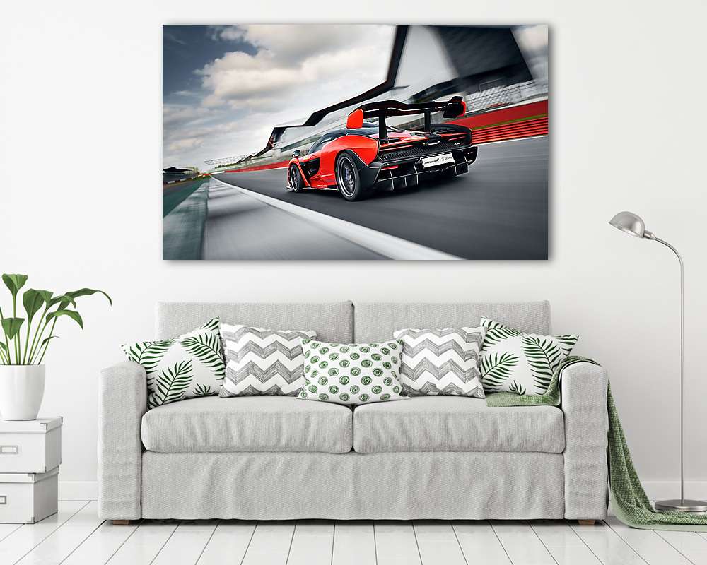 McLaren Senna 2019 - a pályán (vászonkép) - vászonkép, falikép otthonra és irodába
