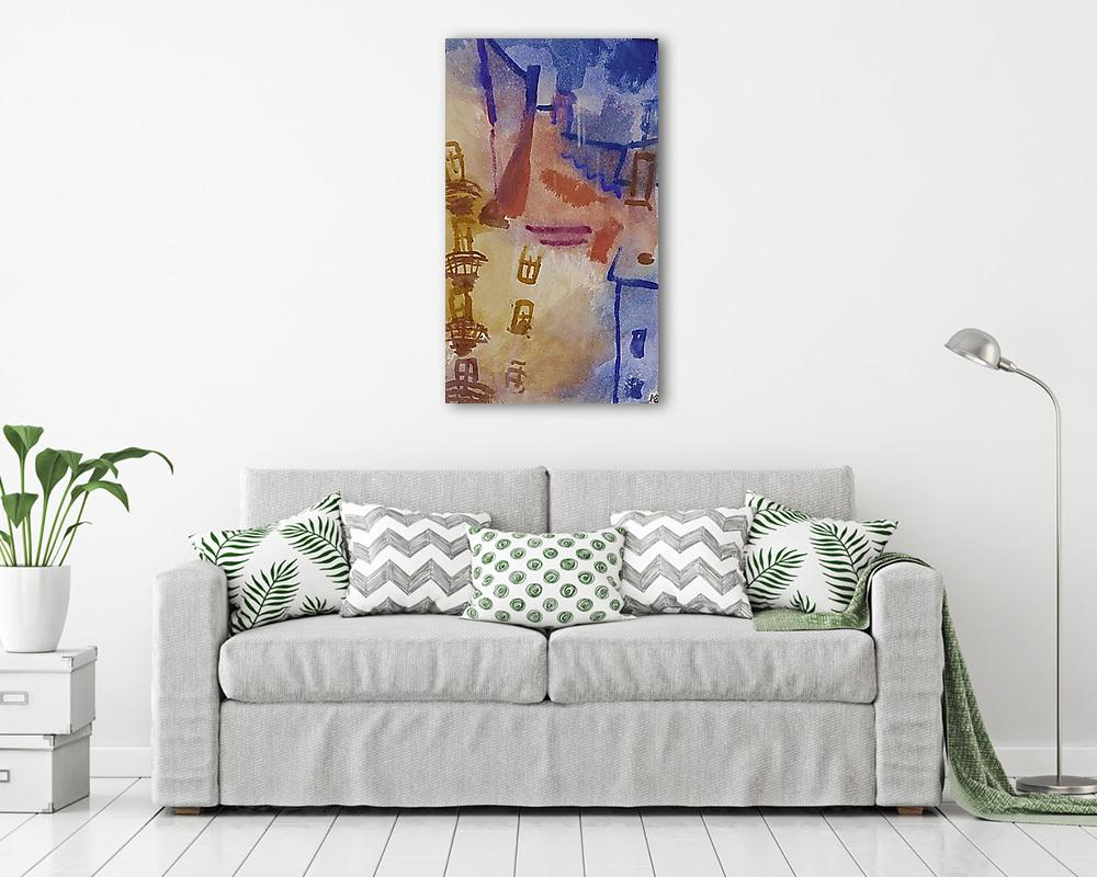 Napfény az udvarban (vászonkép) - vászonkép, falikép otthonra és irodába