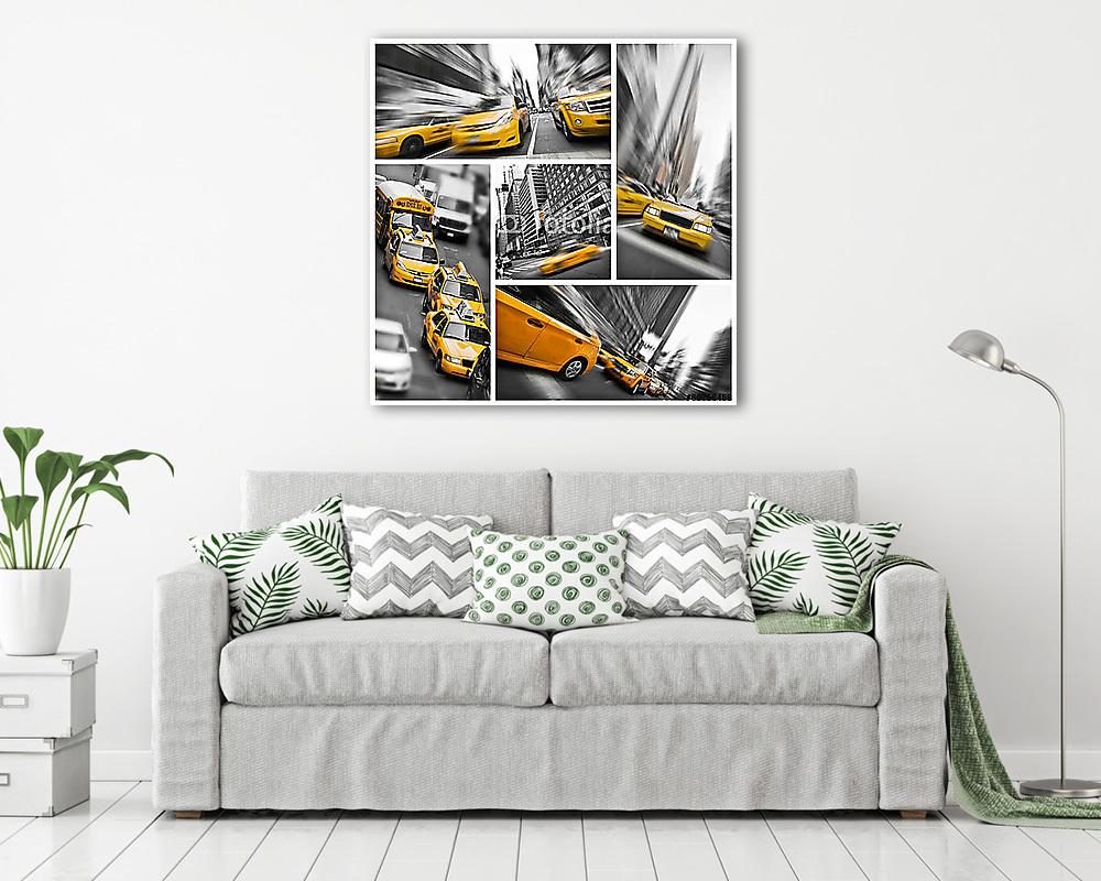 New York-i sárga taxi kollázs - vászonkép, falikép vásárlás New York-i sárga taxi kollázs (vászonkép) - vászonkép, falikép otthonra és irodába