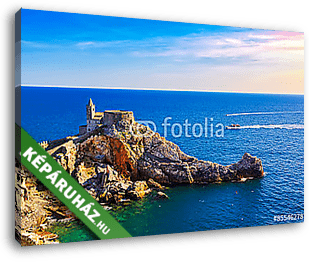 Portovenere, San Pietro templom. Cinque terre, Liguria Olaszorsz - vászonkép 3D látványterv