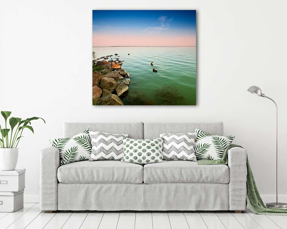 Napnyugta a Balaton partján - vászonkép, falikép vásárlás Napnyugta a Balaton partján (vászonkép) - vászonkép, falikép otthonra és irodába