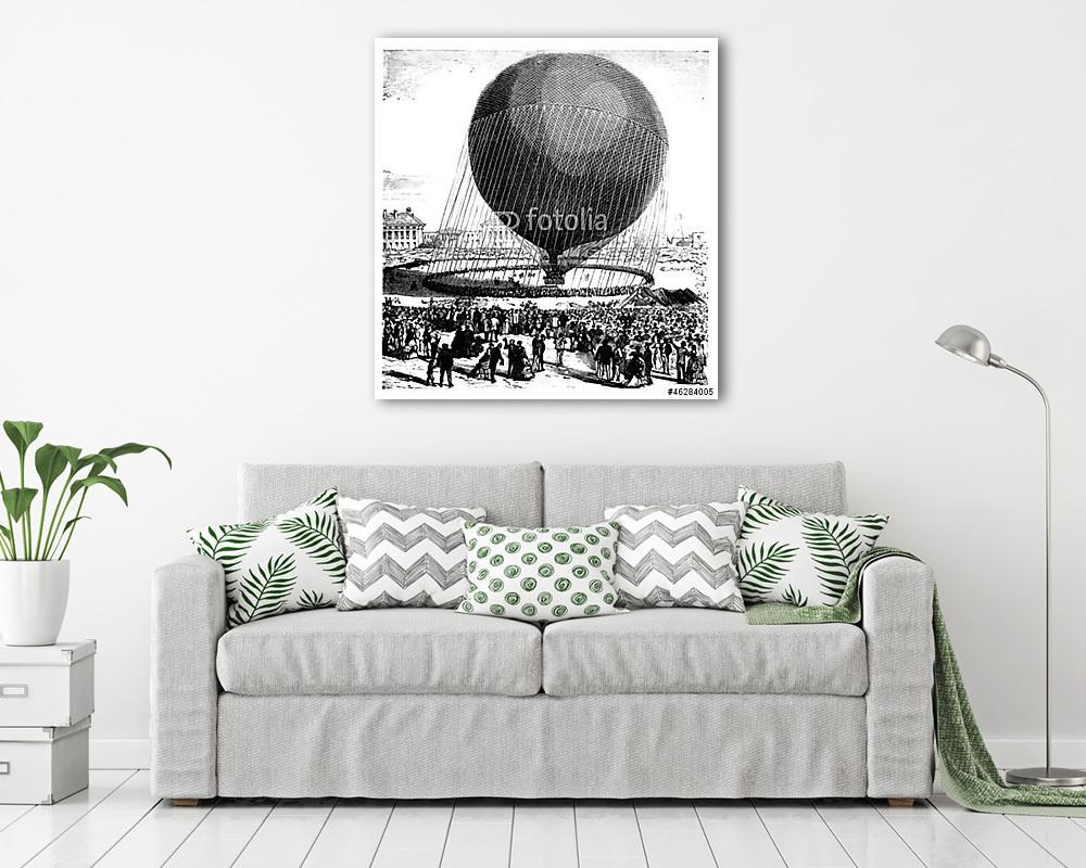 Helium ballon szenzáció a 18 században (fotótapéta) - vászonkép, falikép otthonra és irodába