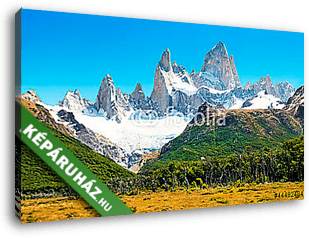 Scenic landscape with Mt Fitz Roy Patagónia, Dél-Amerika - vászonkép 3D látványterv