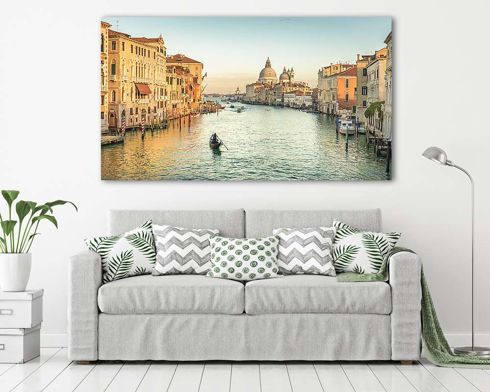 Velencei Grand Canal naplemente fényekben (fotótapéta) - vászonkép, falikép otthonra és irodába