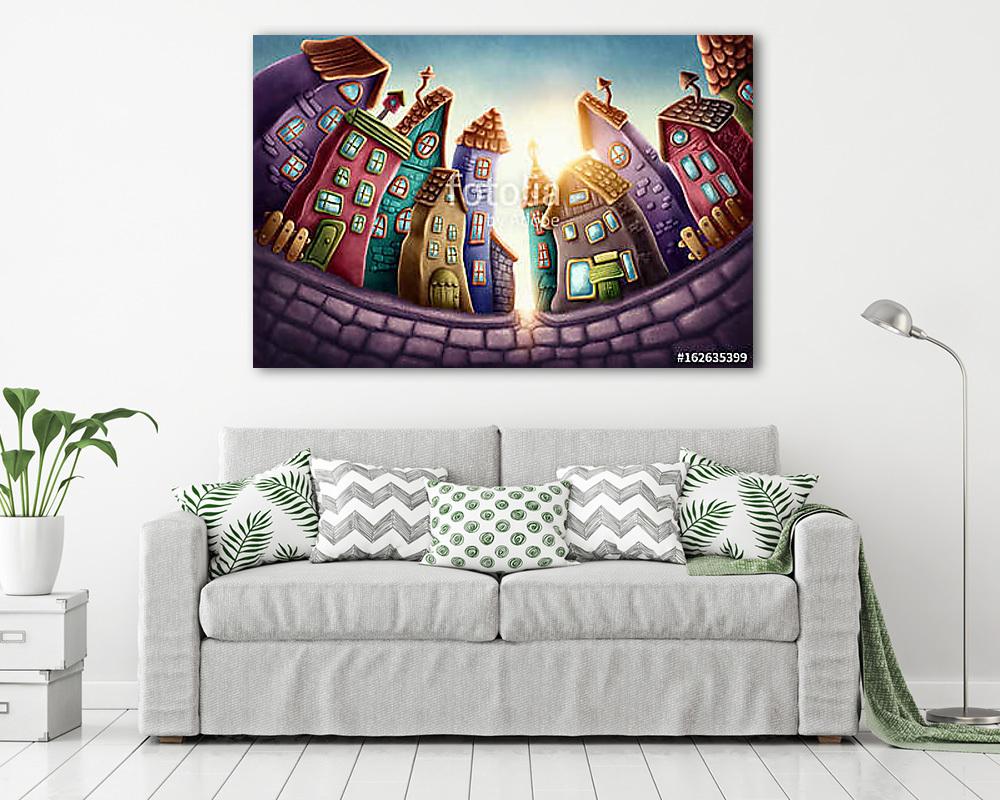Meseváros - vászonkép, falikép vásárlás Meseváros (vászonkép) - vászonkép, falikép otthonra és irodába