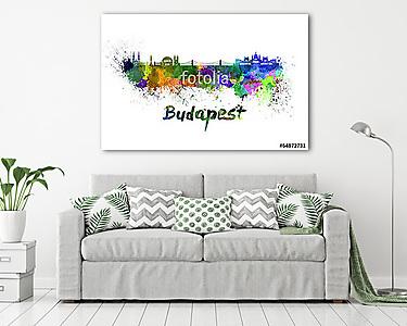 Budapest skyline in watercolor (vászonkép) - vászonkép, falikép otthonra és irodába