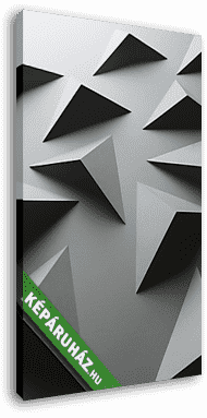 Macro image of gray geometric shapes, three-dimensional effect, abstract background - vászonkép 3D látványterv