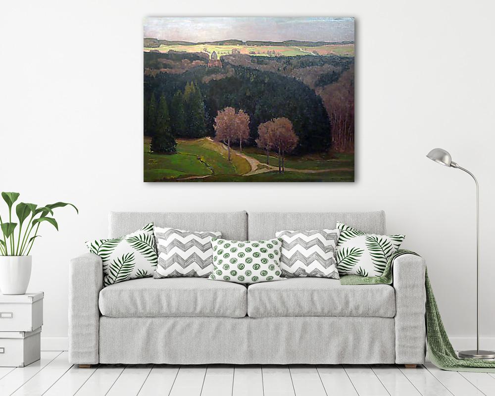 Vidéki táj (színverzió 1) (vászonkép) - vászonkép, falikép otthonra és irodába